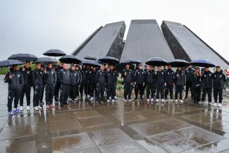 Noah FC Staff and Players Visit Tsitsernakaberd